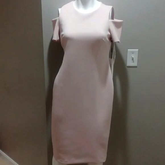 Calvin Klein | Dresses | Calvin Klein Light Pink Cold Shoulder Dress Size 8  | Poshmark